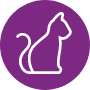 Outline logo of a cat
